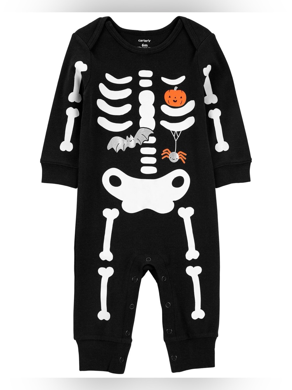 Carter’s Baby Halloween Skeleton Jumpsuit Size 9 Months